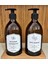 Ahşap Standlı 500ml Cam 2'Li Amber Sabunluk Deterjanlık 1