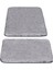 Segura Peluş Gri Kaydırmaz Taban 2li Banyo Paspası 60 x 100 - 50 x 60 7