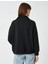 Dik Yaka Yarım Fermuarlı Sweatshirt Örgü Desenli 4