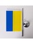 Ukrayna 2li Masa Bayrağı Saten Kumaş Dijital Baskı 15x22,5 cm 5