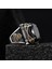 925 Ayar Gümüş Yüzük Oval Zirkon ve Topaz Taşı Kristal Kesim Kubbe 2