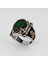925 Ayar Gümüş Yüzük Oval Zirkon ve Topaz Taşı Kristal Kesim Kubbe 3