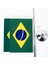 Brezilya 2li Masa Bayrağı Saten Kumaş Dijital Baskı 15x22,5 cm 2