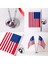 Amerika 2li Masa Bayrağı Saten Kumaş Dijital Baskı 15x22,5 cm 4