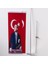 Atatürk-Türk Bayrağı 2li Masa Bayrağı Saten Kumaş Dijital Baskı 8,5x25 cm 5