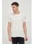 Erkek Asimetrik Yırtık Detaylı Bisiklet Yaka Kısa Kollu Basic T-Shirt 4
