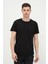 Erkek Düğmeli Yırtık Detaylı Kısa Kollu Basic T-Shirt 1