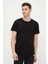 Erkek Düğmeli Yırtık Detaylı Kısa Kollu Basic T-Shirt 3