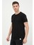 Erkek Düğmeli Yırtık Detaylı Kısa Kollu Basic T-Shirt 4