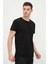 Erkek Düğmeli Yırtık Detaylı Kısa Kollu Basic T-Shirt 5