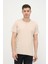 Erkek Asimetrik Yırtık Detaylı Bisiklet Yaka Kısa Kollu Basic T-Shirt 1