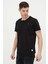 Erkek Asimetrik Yırtık Detaylı Bisiklet Yaka Kısa Kollu Basic T-Shirt 3