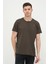 Erkek Asimetrik Yırtık Detaylı Bisiklet Yaka Kısa Kollu Basic T-Shirt 2