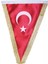 Vatan Üçgen Simli Bayrak 15X22,5 1