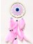 Pembe Renk Dream Catcher Pudra Pembesi Camlı Kuş Tüylü Duvar Süsü 2