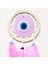 Pembe Renk Dream Catcher Pudra Pembesi Camlı Kuş Tüylü Duvar Süsü 3