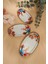 Beyaz Çiçek Desen Oval Kayık 3 Lü 3