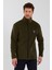 Classics Erkek Haki Standart Fit Günlük Rahat Fermuarlı Yaka Polar Spor Sweatshirt 2
