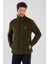 Classics Erkek Haki Standart Fit Günlük Rahat Fermuarlı Yaka Polar Spor Sweatshirt 4