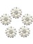 5 Adet 30MM Kristal Rhinestone Sızdırmalar Düğmeleri Düz Beyaz (Yurt Dışından) 1