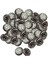 50PCS Dikiş Düğmeleri 12MM Diy Dekoratif Metal Düğme Ceket Ceket Siyah (Yurt Dışından) 1