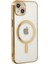 iPhone 14 Kılıf Magneticsafe Lazer Silikon - Gold 1