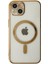 iPhone 14 Kılıf Magneticsafe Lazer Silikon - Gold 2