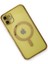 iPhone 12 Kılıf Magneticsafe Lazer Silikon - Gold 4