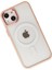 Apple iPhone 14 Plus Kılıf Room Magneticsafe Silikon - Pudra 3