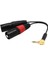 Çift 3 Pin Xlr Dik Açı 3.5mm Stereo Mikrofon Kablosu 20CM 1
