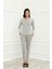 Hoş Gri Cotton Pijama Takımı 30150 1