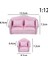 Simüle 1:12 Dollhouse Sofa Minyatür Funiture Oyuncak Elegant (Yurt Dışından) 2
