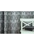 Fon Perde Klasik Damask Desen Antrasit-Gümüş 1-3 Sık Pile 90 x 260 cm 3
