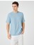Basic Tişört Bisiklet Yaka Dokulu Reglan Kol Detaylı 3
