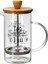 French Press Cam Çay Kahve Bitki Demliği 600 ml. Bambu 3