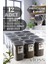 Vioss Home 12 Adet Bella Büyük Boy Erzak Saklama Kabı Seti Etiketli Antrasit - 1200 ml Süper Set 1