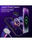 iPhone 14 Pro Kılıf Kamera Lens Çevresi Hologramlı Metalik Megsafe Halkalı 3in1 Set 2
