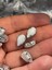 1 cm 2 mm Kristal Beyaz Kasalı Dikme Damla Taş Boncuk (50 Adet) 1