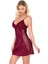Bordo Kısa Saten Gecelik 8105 2