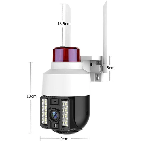 Teknomila Çakarlı 8mp 4K Speed Dom 1080P Ptz Wıfı Ip Kamera Dış Mekan Kablosuz Kamera