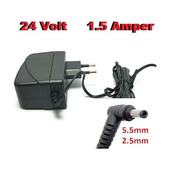 Ata Elektronik 24 Volt 1.5 Amper 5.5x2.5mm 24 V 1.5 A (Soğuk Buhar