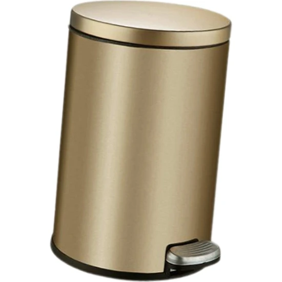 Binduo Yuvarlak Adım Çöp Kutusu Toz Kutusu Elleri Ücretsiz Su Geçirmez Mutfak Tuvalet Ev Altın (Yurt Dışından)