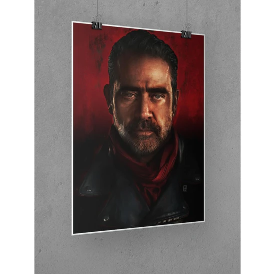 Saturndesign The Walking Dead Poster 40X60CM Negan Afiş - Kalın Poster Kağıdı Dijital Baskı