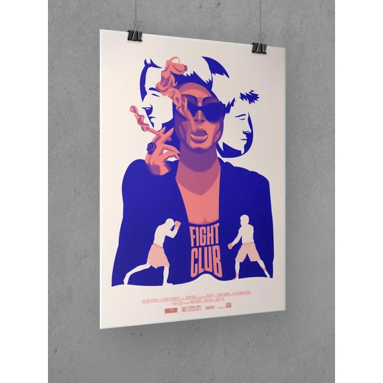 Fight Club Poster 45X60CM Dövüş Kulübü Afiş - Kalın Poster Kağıdı Dijital Baskı