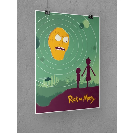 Rick And Morty Poster 45X60CM Afiş - Kalın Poster Kağıdı Dijital Baskı