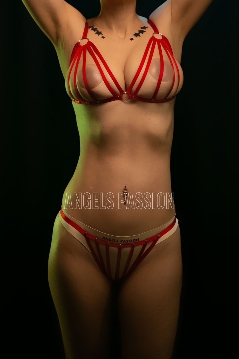 100100e Lastik Harness Sütyen Külot Takım - APFT555 görsel 7
