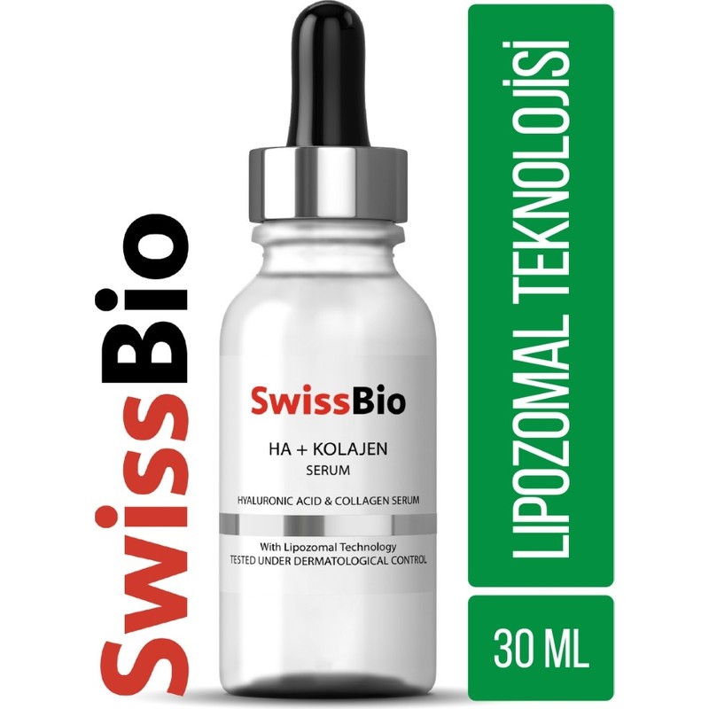SwissBio HA+ Kolajen Serum 30 ml Cilt Canlandırıcı ve Aydınlatıcı Etki Kolajen ve Hyalüronik Asit İçerir