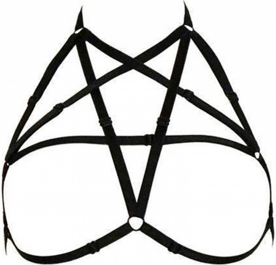 100100e Göğüs Bölgesi Şık Pentagram Harness - APFT170