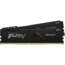 Kingston Fury Beast 16GB (2X8GB) Ddr4 CL16 3200MHZ KF432C16BB/8 Ram Bellek 2'li Set