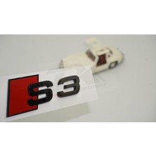 DK Tuning Audi S3 Bagaj Parlak Siyah Abs 3m 3D Yazı Logo Amblem Orjinal Ürün